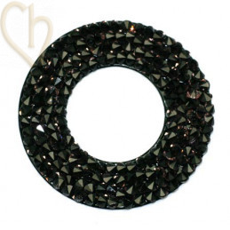 Swarovski Rocks Donut 30mm Vintage Rose / Black