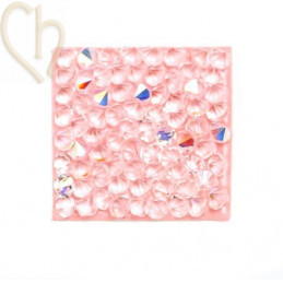 Rocks vierkant 20mm Cristal Ab / Rose Clair