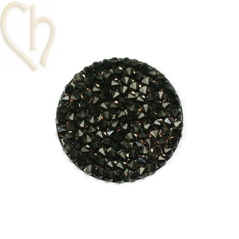 Crystal Rocks 30mm Vintage Rose / Black