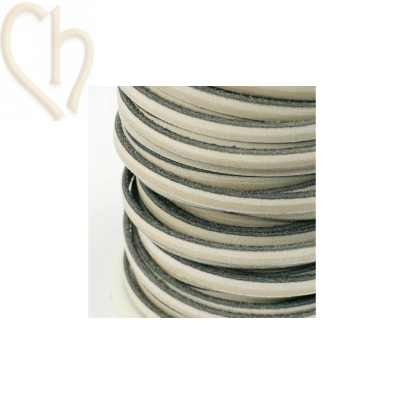 leather ribbon 5mm Vintage Taupe