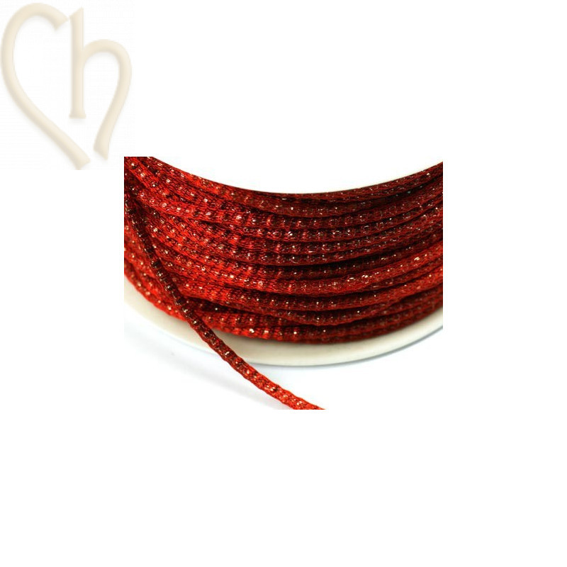 chain "robinnet" 2mm with filligran red