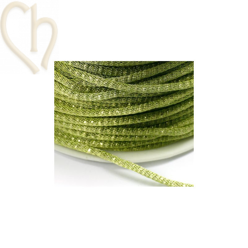 ketting "robinnet" 2mm met filligran groen