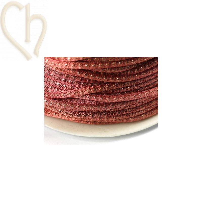 ketting "robinnet" 2mm met filligran roze