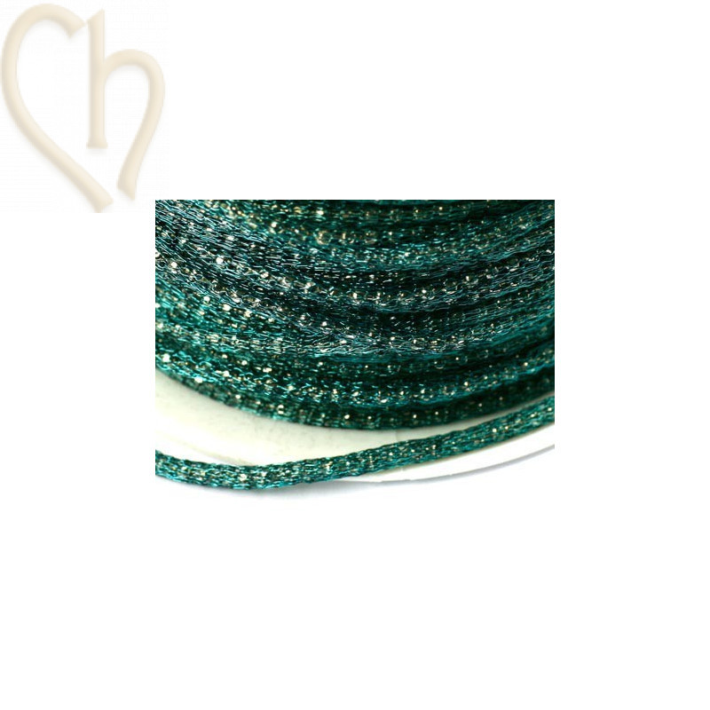 chaine "robinnet" 2mm avec filligran turquoise