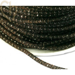 chain "robinnet" 2mm with filligran dark brown