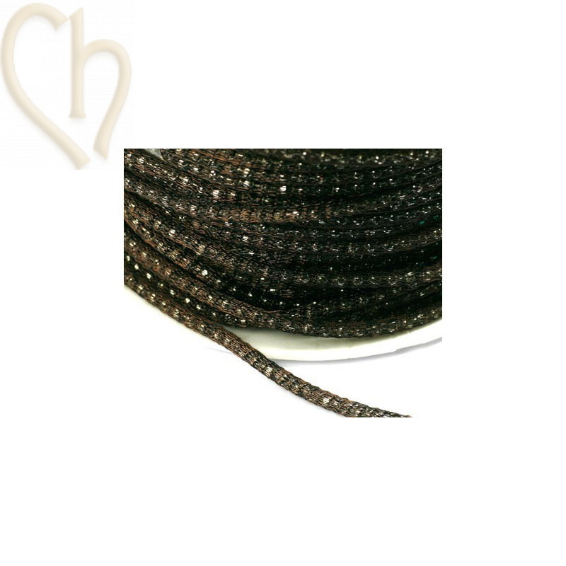 ketting "robinnet" 2mm met filligran donkerbruin