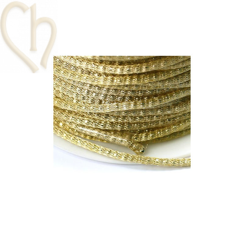 ketting "robinnet" 2mm met filligran beige