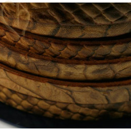cuir 10mm naturel serpent
