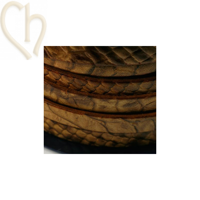 leder 10mm natural snake