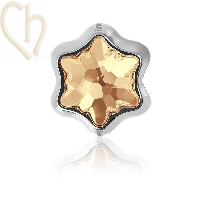 Becharmed Edelweiss Bead 13.5mm Golden Shadow