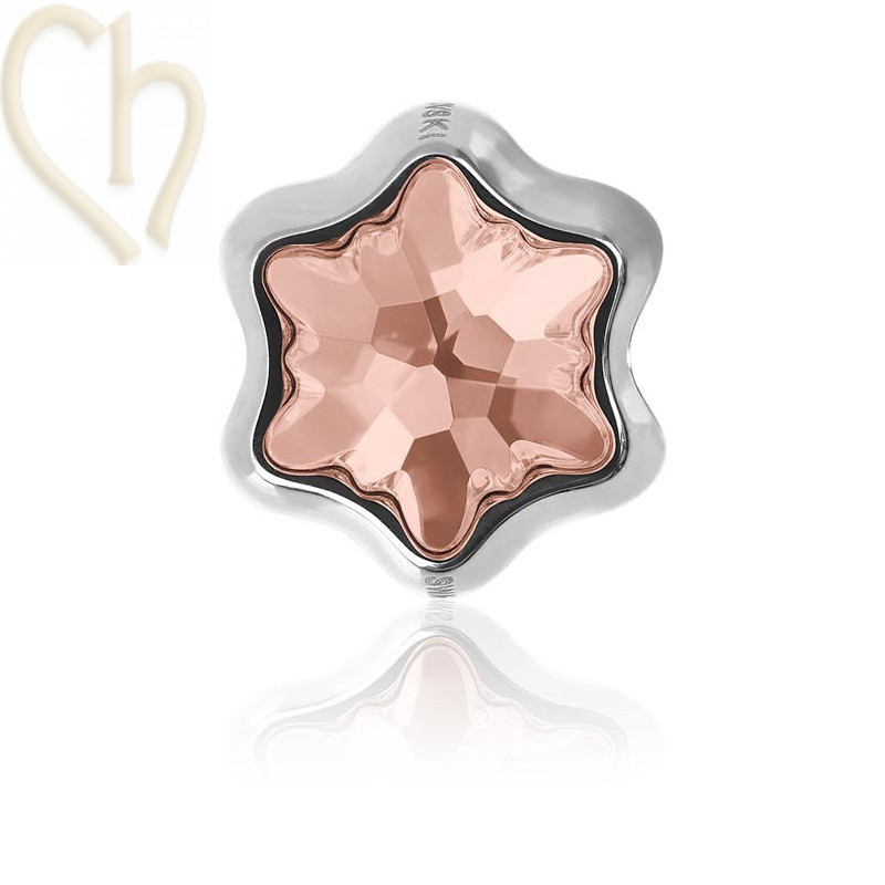 Becharmed Edelweiss Bead 13.5mm Vintage Rose