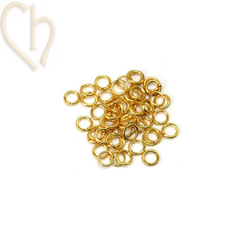 rondel open 5mm goud