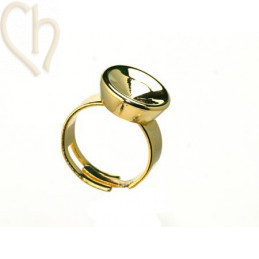 bague réglable avec base pour 12mm pierre ronde