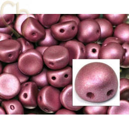 perle cabochon 2-hole 6mm Alabaster 29428