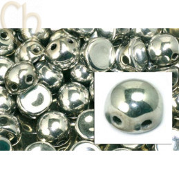 cabochon bead 2-hole 6mm Crystal Full Labrador