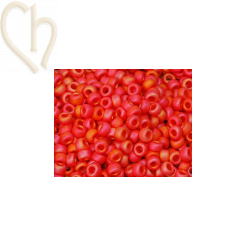 Rocaille 8/0 Red Multi Mat