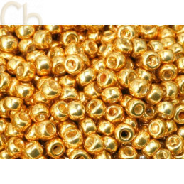 Rocaille 8/0 dore claire galvanise