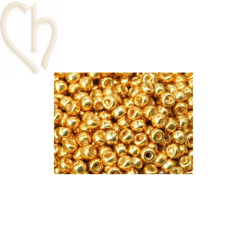 Rocaille 8/0 Lightgold galvanised