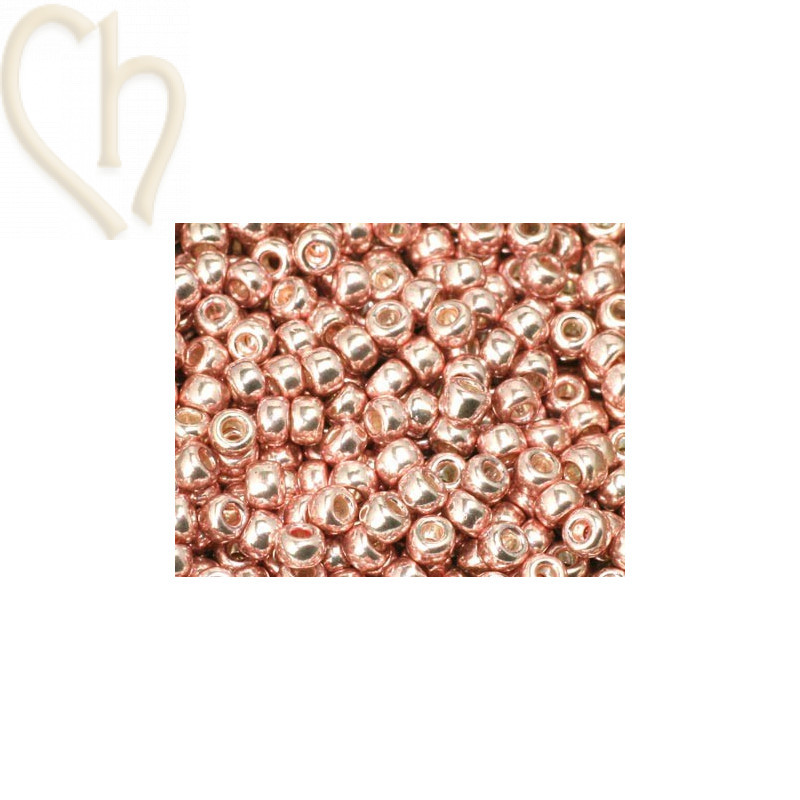 Rocaille 8/0 rose claire galvanise