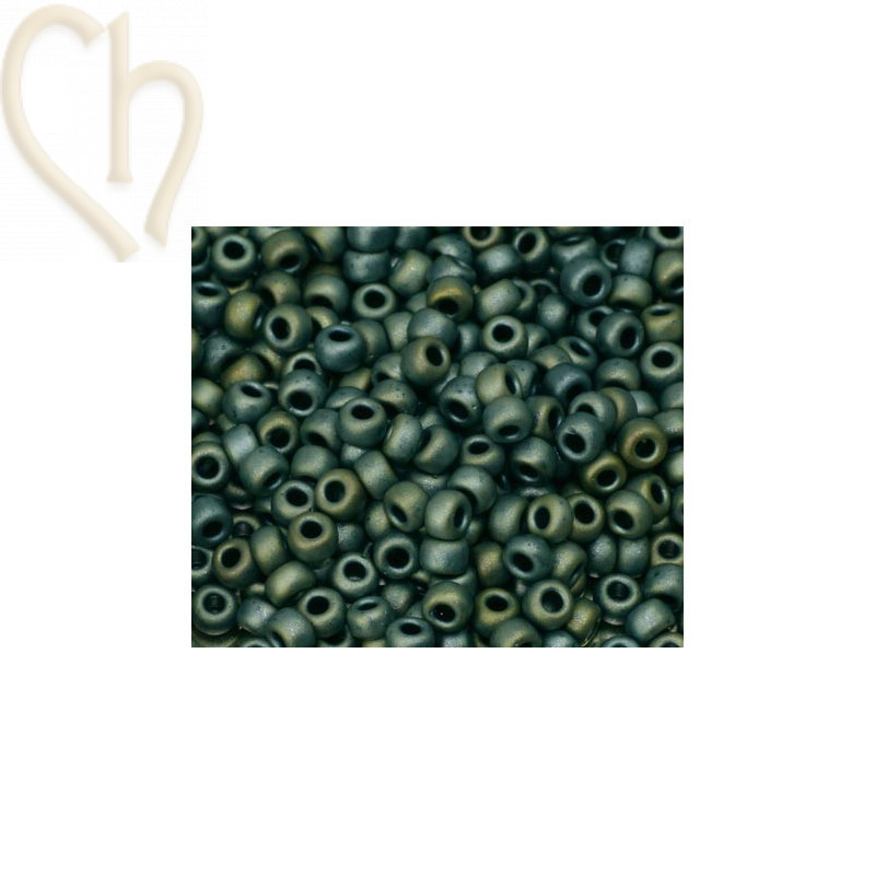 Rocaille 8/0 Grey F Metallised Mat