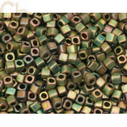 Miyuki Cube 1.8mm Khaki Multi Metallic