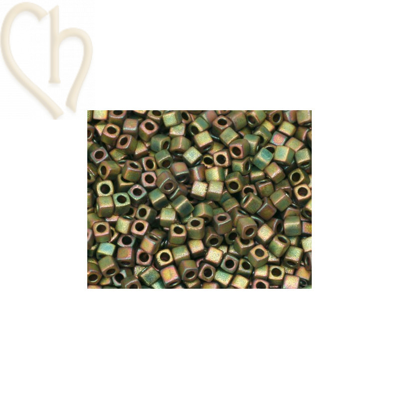 Miyuki Cube 1.8mm Khaki Multi Metallic
