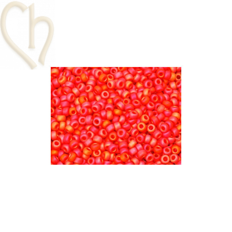 rocaille 11/0 Rouge Multi Opaque Mat