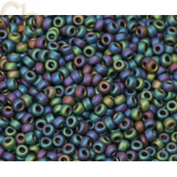 rocaille seedbead 11/0 Brown Multi Opaque Mat