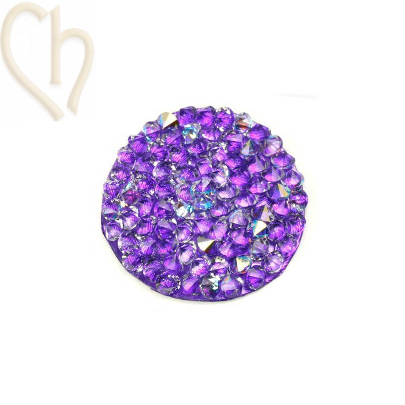 Crystal Rocks 30mm Crystal AB / Purple
