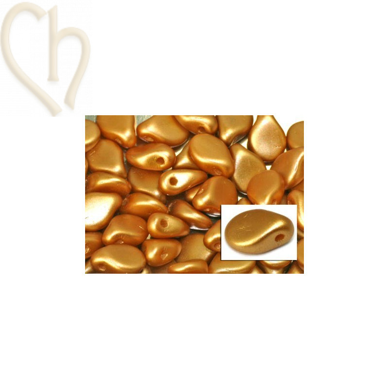 Pip beads 5*7mm Pastel Amber