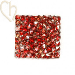 Rocks carre 20mm silver shade / rood metallic
