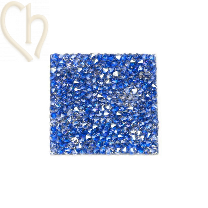 Rocks vierkant 27mm Silver Shade / Metal. blue