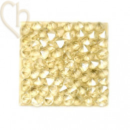 Rocks vierkant 20mm silver shade / creme