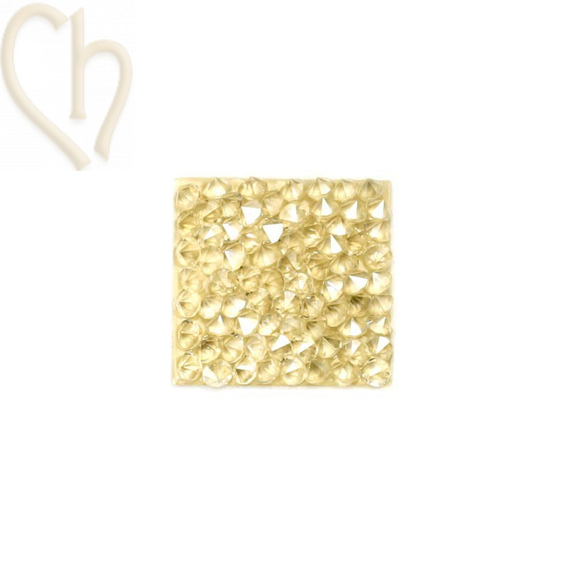 Rocks carre 20mm silver shade / creme