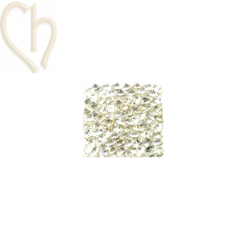 Rocks carre 20mm silver shade