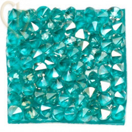 Rocks carre 27mm Silver Shade / turquoise