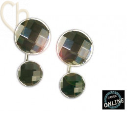 oorbelvlinder met platte schijf 8mm