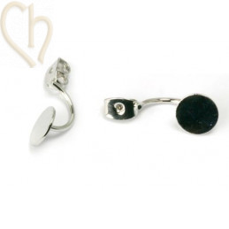 earring back with disc 8mm