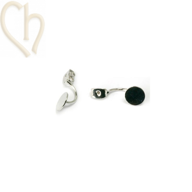 earring back with disc 8mm