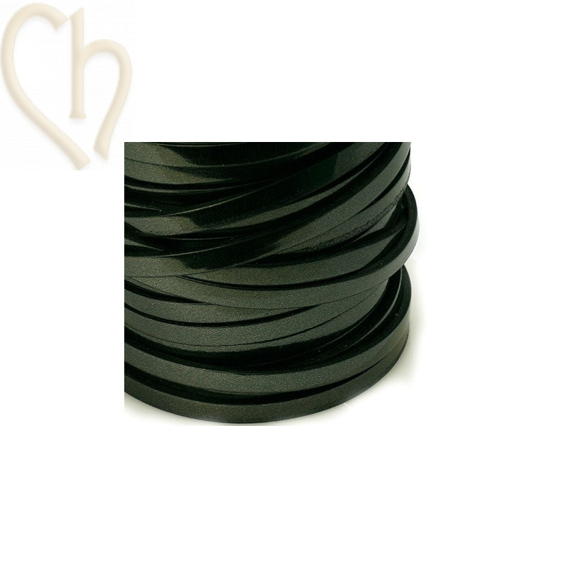 leather metallic 5mm metal anthracite