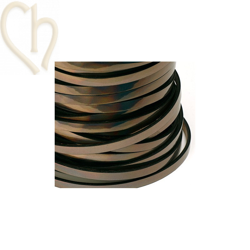 leather metallic 5mm metal Inox