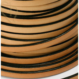 leder 5mm Naturel / Black