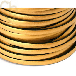 leather 5mm gold mat
