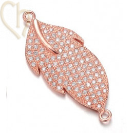 spacer 32mm "leaf" with strass 