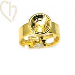 adjustable ring with base for Swarovski 8mm round stone