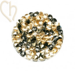 Crystal ROCKS 24mm Golden Shadow & Metall. Gold