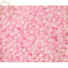 Rocaille 11/0 rose bonbon transparant