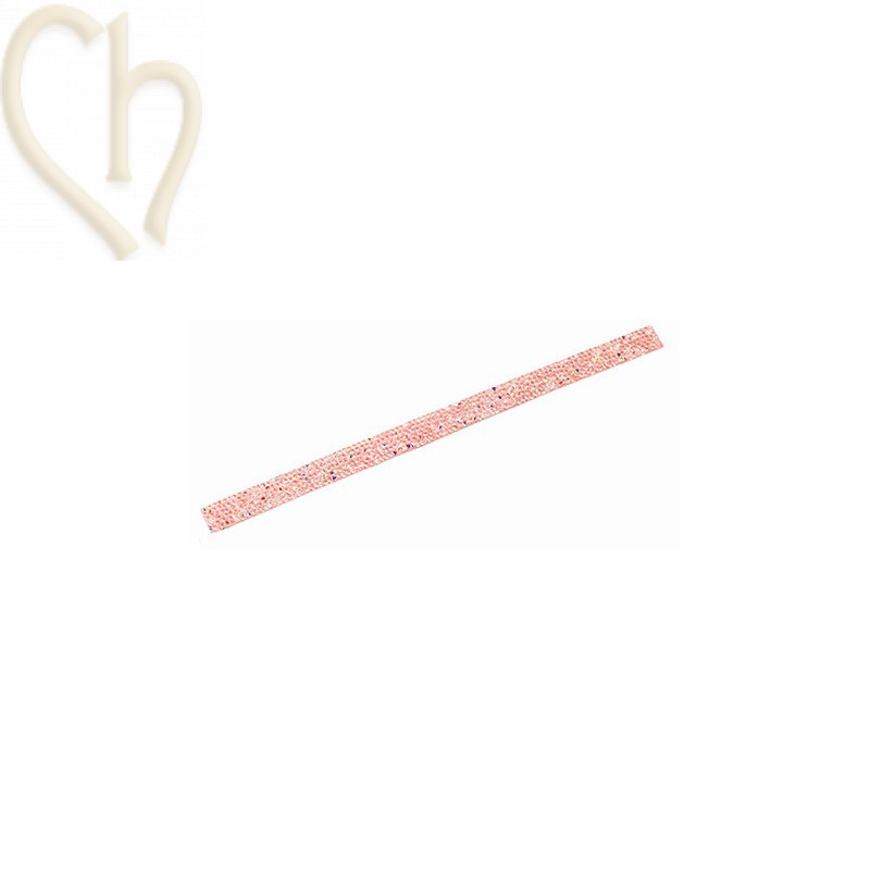 Cristal Fine Rocks/Mesh Lanière 16*8mm Cristal AB / Lt. Rose