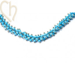 chain with seedbeads bleu