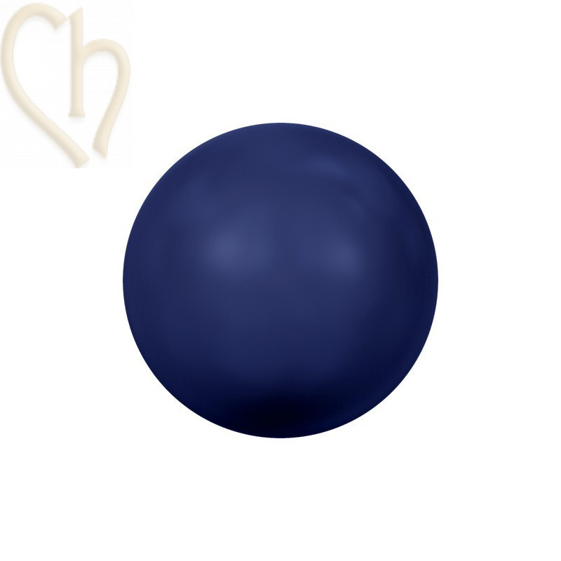 Swarovski bol 6mm half gaatje Dark Lapis Pearl